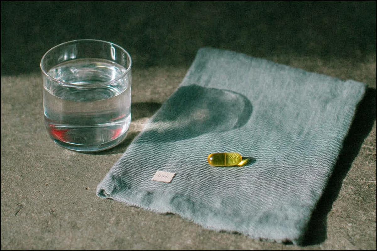 Nordic Balance DNA test kit on a wooden table in natural light